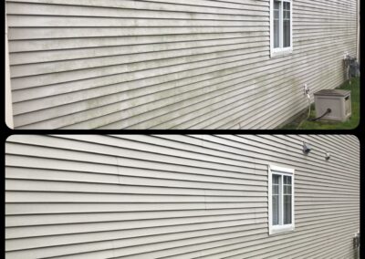 Washing vinyl siding homes in Langford BC